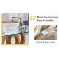 thumbnail image 2 of Natural Wood Base Glass Top MDF Coffee Table - Modern Design for Living & Lounge, 47.2*25.6*17.8, 2 of 26