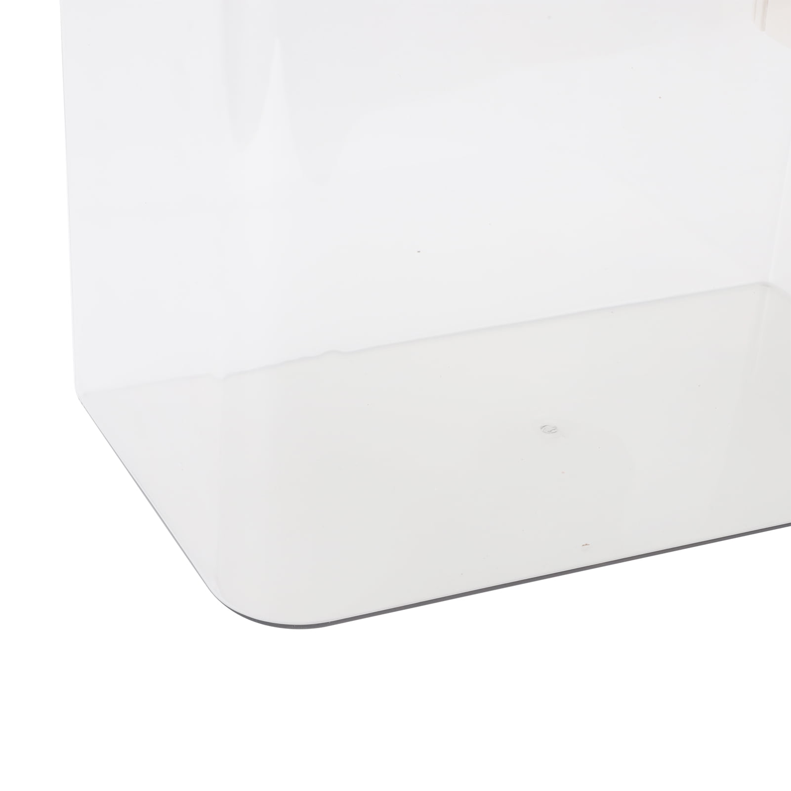 YAHHU Small Plastic Clear Micro Landscape Desktop Aquarium Fish Tank for Goldfish Betta Turtle, White, 12.4x7.1x8.9 inches / 31.6x18x22.5 cm