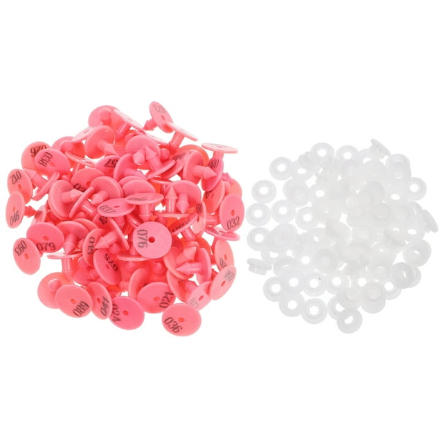 Shisuyan 100pcs Rabbit Ear Tags With Number Identification For Animal Tracking And Farm Management Durable Livestock Marking Supplies