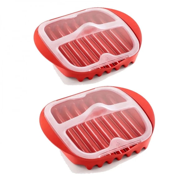 1PC/3 PCS Microwave Bacon Tray with Splatter Lid Safety Quick and with No Mess Non-Stick Cooker Make Crispy Bacon in few Minutes
