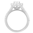 thumbnail image 4 of Unique Moments 1.50 ct Lab Grown Diamond Halo Engagement Ring in 10K White Gold, 4 of 5