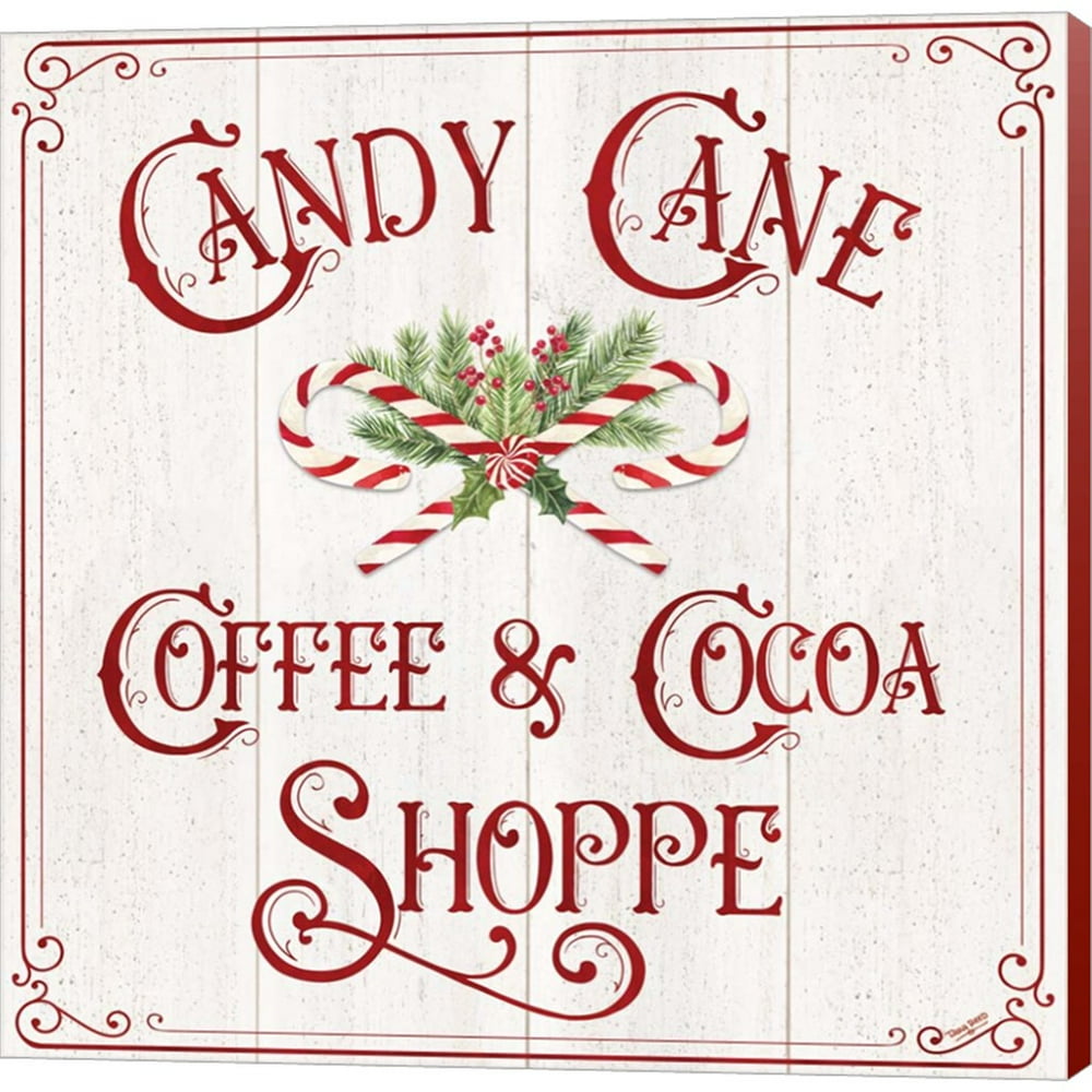 Great Art Now Vintage Christmas Signs ICandy Cane Coffee by Tara Reed