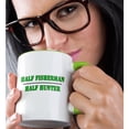 thumbnail image 2 of 3drose, Half Fisherman Half Hunter Green, 15oz Two-tone Green Mug, 2 of 6