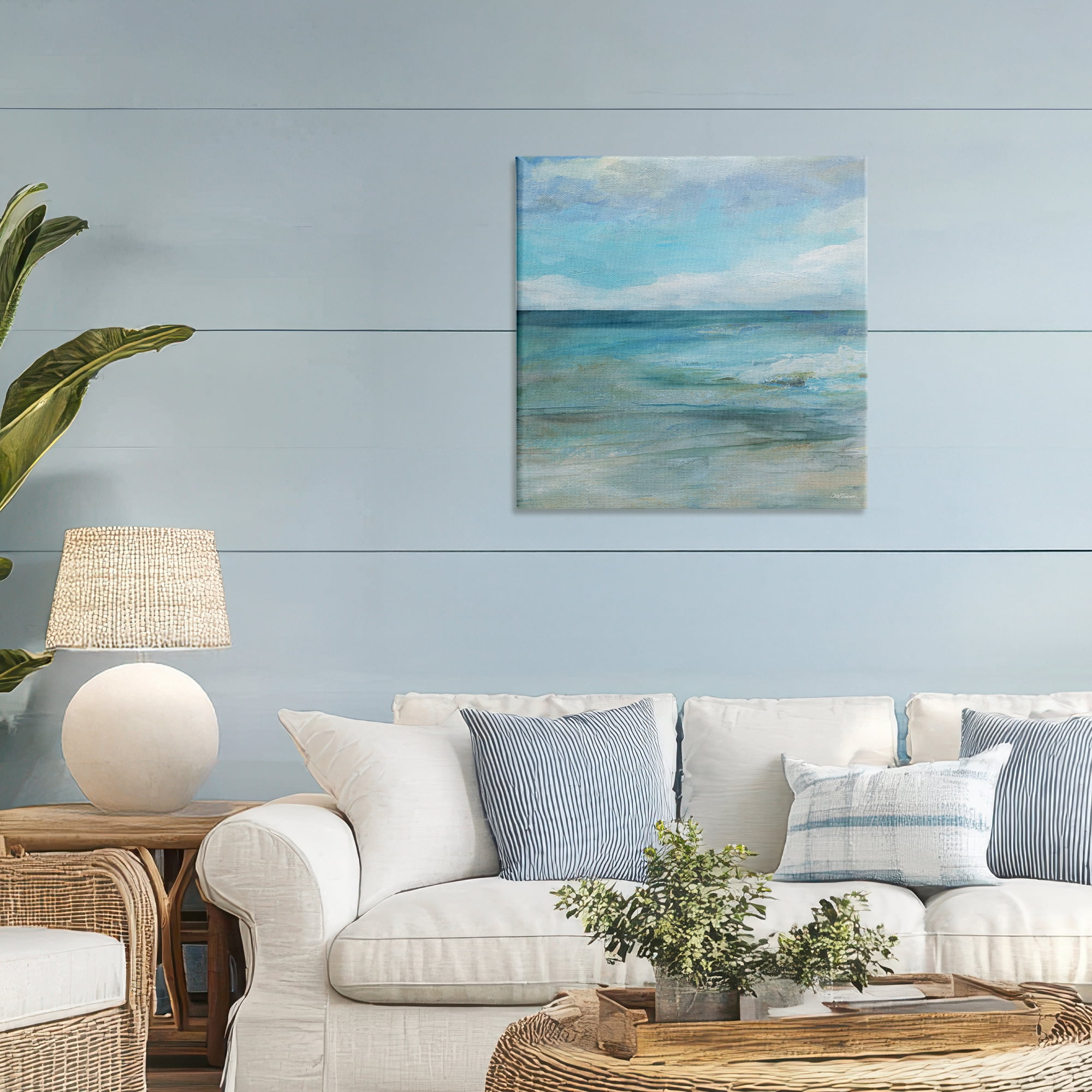 Stupell Industries Aqua Seascape Tranquility Canvas Wall Art, design by Carol Robinson