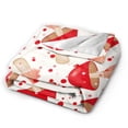 thumbnail image 2 of Kll Fleece Blanket Plush Throw Blanket Cute Mushroom,Soft Fuzzy Cozy Flannel Blanket For Couch Sofa Bed.(40"X30"), 2 of 9