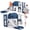 Blue, variant on Volkmi 8-in-1 Toddler Playground Slide Playset – Indoor/Outdoor Activity Center with Climber, Tunnel, Basketball Hoop – Durable Plastic for Ages 1-3 –  Powder Gray, American Standard