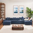 thumbnail image 6 of Gexpusm Modular Sectional Sofa with Deep Seat,146" Freely Combined Comfy Couch,Arm chair with Pillows for Living Room,Apartment,U-Shaped 4-seat Oversized Sofa with Double Movable Ottomans,Dark Blue, 6 of 6