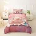 thumbnail image 2 of Erosebridal Cute Capybara Kid Twin Bedding, Blossoms Floral Duvet Cover Set, Pink Reversible, 2 Pieces, No Comforter, 2 of 5