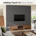 thumbnail image 6 of Easy4Home 6-Piece Wood Soundproof Wall Panels 94" x 7.9" Soundproof Wall Panels, Dark Gray, 6 of 7