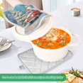 thumbnail image 4 of 2 Pack Pot Holders for Kitchen Heat Resistant Hot Pads Sets for Cooking Baking Christmas Snowman in A Red Truck, 4 of 7