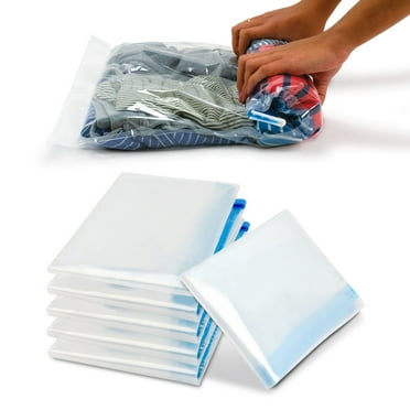 Miami CarryOn 4 Piece Travel Roll-up Space Saving Bags, Clear