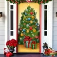 thumbnail image 7 of Christmas Front Door Decoration, Christmas Elastic Fabric Door Covers, Christmas Stretch Door Cover, Door Porch Covers for Home Party Holidays Decoration, 35x79 In, 7 of 7