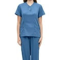 thumbnail image 4 of Conjunto de pantalones para mujer, traje para el trabajo de enfermera, transpirable, lavable a máquina, para el cuidado de la salud, cuidado de Azul, 4 of 4