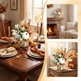 thumbnail image 5 of PSVFUJZ 12x11 Inch Fall Artificial Potted, Flowers Table Centerpieces, Rustic Burlap Decor for Table Autumn Thanksgiving Harvest Wedding Holiday Party Home Fireplace Mantle Decor Orange Maple leave, 5 of 6