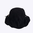 thumbnail image 3 of CoCopeaunts Bucket Hats for Women Drawstring Corduroy Fisherman Hat Autumn and Winter Leisure Folds Design Wide Brim Bucket Cap, 3 of 8