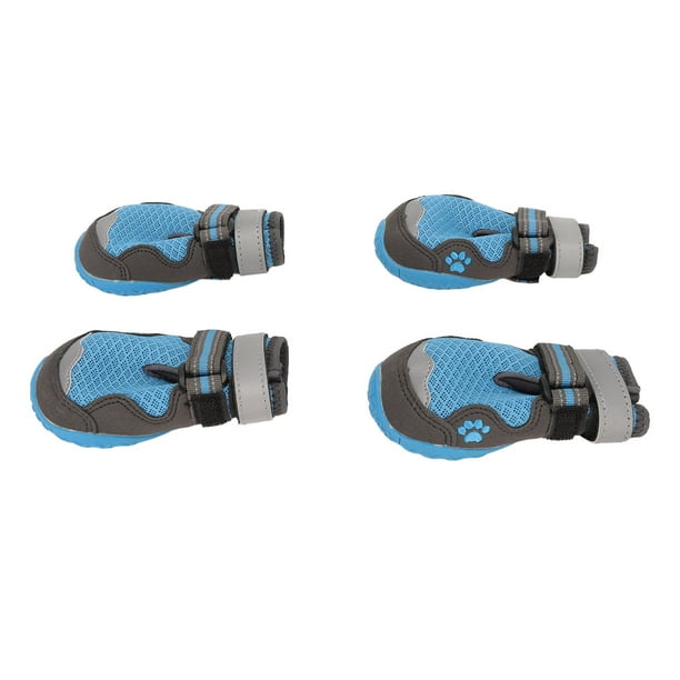 Dog Shoes Skidproof Blue 4Pcs Breathable Dog Booties For Hiking For Dog For Walking 4 5 6 7 8 Walmart