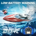 thumbnail image 3 of DEERC H120 Fast RC Boat for Pools and Lakes, 2.4 GHz 20+ MPH Racing Boats for Kids & Adults with Rechargeable Battery,Low Battery Alarm,Capsize Recovery,Gifts for Boys Girls, 3 of 6