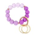 thumbnail image 1 of Llavero WEESMILE de silicona con estampado de leopardo morado para mujer, 1 of 7