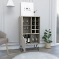 thumbnail image 7 of Miekor Furniture L Bar Cabinet Silhill, Eight Wine Cubbies, Two Cabinets With Single Door, Light Gray Finish 123070, 7 of 7