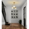 thumbnail image 5 of ADISUN Modern Ceiling Light Gold Flush Mount Lights 3 Glass Lampshades Mid-Century Brass Semi Ceiling Lighting Fixture for Kitchen Island Dining Bedroom Entryway, 5 of 10