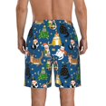 thumbnail image 3 of Kdxio Different Cats Christmas Pattern Mens Casual Shorts - Drawstring Summer Beach Sports Shorts for Men, 3 of 5