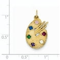 thumbnail image 3 of 14k Cubic Zirconia Stones Artist Palette Charm, 3 of 3