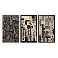 thumbnail image 2 of Designart "Wisdom in Urban Black and White III" Modern Geometric Wall Art Set Of 3 - Black Abstract Gallery Wall Set For Home Decor, 2 of 7