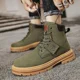 thumbnail image 5 of Botas altas de cuero para Hombre, botines de motocicleta a la moda, zapatos de invierno con cordones, 5 of 5