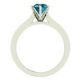 thumbnail image 3 of 3/4 CT TW Fancy Blue Center Accented Diamond Engagement Ring 14K White Gold, 3 of 5