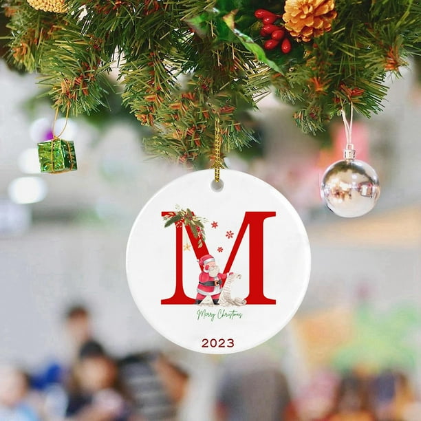Decoraciones de Halloween, adornos de Halloween, colgante de decoración para árbol de Navidad, decoración navideña personalizada de 26 letras, decoración para árbol de Navidad, regalo de Navidad, ador