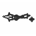 thumbnail image 4 of Renovators Supply Door Lock Latch 8 1/4 in. Black Wrought Iron Hasp Latch Garage Barn Door Lock w/Screws Pack of 4, 4 of 6