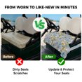 thumbnail image 4 of Golf Cart Seat Covers for 2 Seater, Lemon Tree Birds Soft Microfiber Cart Seat Towel Blanket, Green Botanical Blue Floral Absorbent Breathable Non Slip Bench Seats Protector for Golf Course 51"x31", 4 of 9