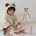 thumbnail image 5 of hirigin Toddler Hooded Beach Towel, Soft Animal Cape Pool Poncho Quick Dry Absorbent Bathrobe for Boys Girls, 5 of 5