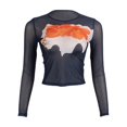 thumbnail image 5 of style Américain Fille Chaude Mode Impression Maille Col Rond Chandail Manches Longues Hauts Été Nouveau style pour Femmes, 5 of 5