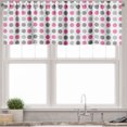 thumbnail image 3 of Ambesonne Geometric Valance & Curtain, Polka Dots Motifs, 55"x24", White Grey Pink, 3 of 7