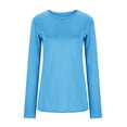 thumbnail image 5 of New & Trending for Spring Sawvnm Women's Fashion Solid Loose Long Sleeve T-shirt Pullover Tops for Women, 5 of 6