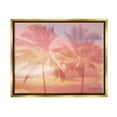 thumbnail image 4 of Stupell Industries Summer Palm Trees Sunrise Tropical Windblown Leaves Graphic Art Metallic Gold Floating Framed Canvas Print Wall Art, Design by Mia Jensen, 4 of 5