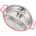 thumbnail image 4 of Shisuyan Divided Food Plate Pink 1Pack 10.0X8.0X1.8In Stainless Steel, 4 of 8