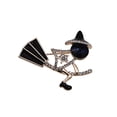 thumbnail image 1 of Brooch Decoration Fashion Stylish Cartoon Witch Rhinestone Brooch Shirt Pin Lapel Pin for Halloween, 1 of 10