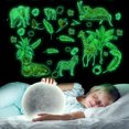thumbnail image 5 of Glow in The Dark Jungle Animals Wall Decals,Glowing Luminous Safari Animals Wall Stickers Removable self-Adhesive Forest Tiger Elephant Palm Trees Decals for Boys Girls Bedroom Kids Nursery Decoration, 5 of 5