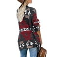 thumbnail image 3 of Bohemian Print Women Loose Casual Sweater Cardigan Coat, 3 of 5
