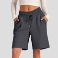 thumbnail image 2 of Seductiva Women's Original Shorts Women's Solid Color Comfortable Loose Cotton Shorts Casual Pants Drawstring Sports Pants Workout Comfy 1PC, 2 of 5
