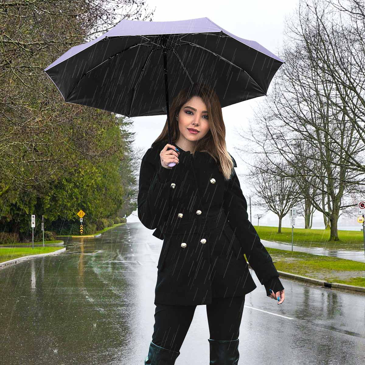 Hoogtecly Small Travel Umbrella Perfect for Travel Lightweight Portable Parasol Outdoor Sun&Rain Umbrellas 