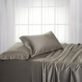 thumbnail image 2 of Solid Grey 600 Thread Count Cal King Un-Attached Waterbed Sheet Set Viscose from Bamboo 4pc Sheet Set, 2 of 5