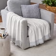 thumbnail image 2 of Mainstays Melange Oversized Throw Blanket, Soft Silver, 50 in x 72 in, 2 of 5