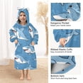 thumbnail image 4 of joogoo Wearable Blanket Hoodie for Kids Cute Sharks Cartoon Flannel Oversized Sweatshirt 3-14 Years S, 4 of 7