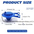 thumbnail image 2 of 2 Pieces Toilet Fuel Flap with Stainless Steel Chain Replacement Set(2 inch,Dark Blue), 2 of 5