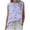 Purple, variant on Sleeveless Round Neck Printed Tank Top for Women, Polyester Fabric, Casual Summer Wear, Lightweight Breathable Fit, Floral Pattern Design, For Daily or Party Use