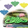 thumbnail image 4 of Lttoisl GardenBloom 4 Pack Floating Bee Island & Butterfly Puddler, EVA Foam Bee Watering Station for Bird Bath, Pond, Outdoor Pollinator Hydration, 5.9 Inch Diameter, Yellow/Black, 4 of 8