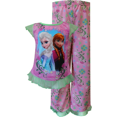 Disney Frozen Princesses Elsa and Anna Spring Garden Toddler Pajama